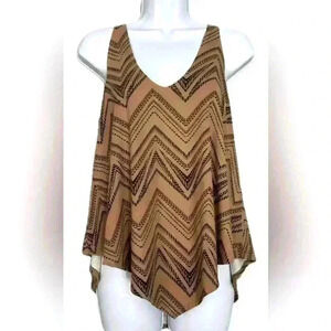 Hot Ginger Brown and Black Women's Top (393)